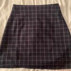 Navy blue and dark green mini skirt